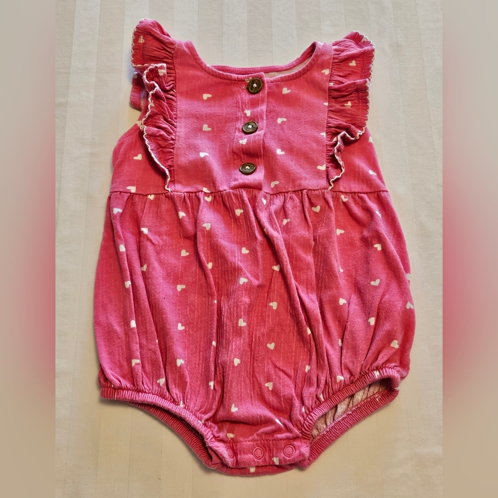 Wonder Nation Baby Girl Bubble Romper, 18 Months